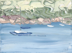 Sally West: Pittwater, Lucinda Park Study 2 (15.4.20)