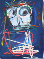 Kodjovi Olympio: Untitled Blue Face 1