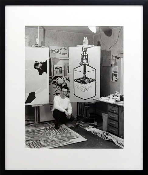 Ben Martin: Roy Lichtenstein 1962 Silver Gelatin Photograph image 1