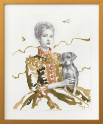 Carlos Gamez de Francisco: Young Woman With Dog
