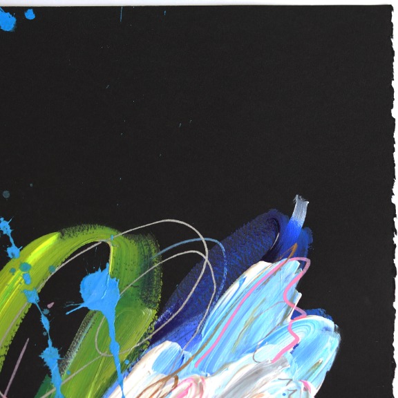 Ash Almonte: Green Swirl Blue Butterfly image 2