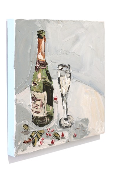 Sally West: Champagne Bottle, Glass and Berries image 2