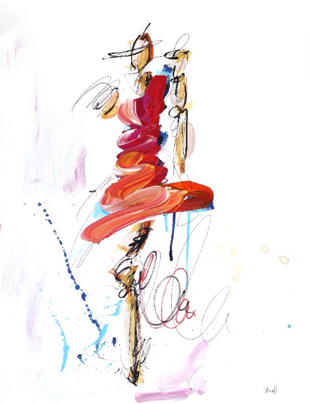 Ash Almonte: Red Line Pink Bronzed Figure image 2