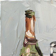 Sally West: Champagne Bottle, Glass, and Berries image 3
