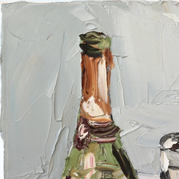 Sally West: Champagne Bottle, Glass and Berries image 3