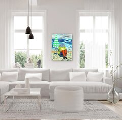 Iqi Qoror: Reading Pose in Front of Three Panels Landscape image 9